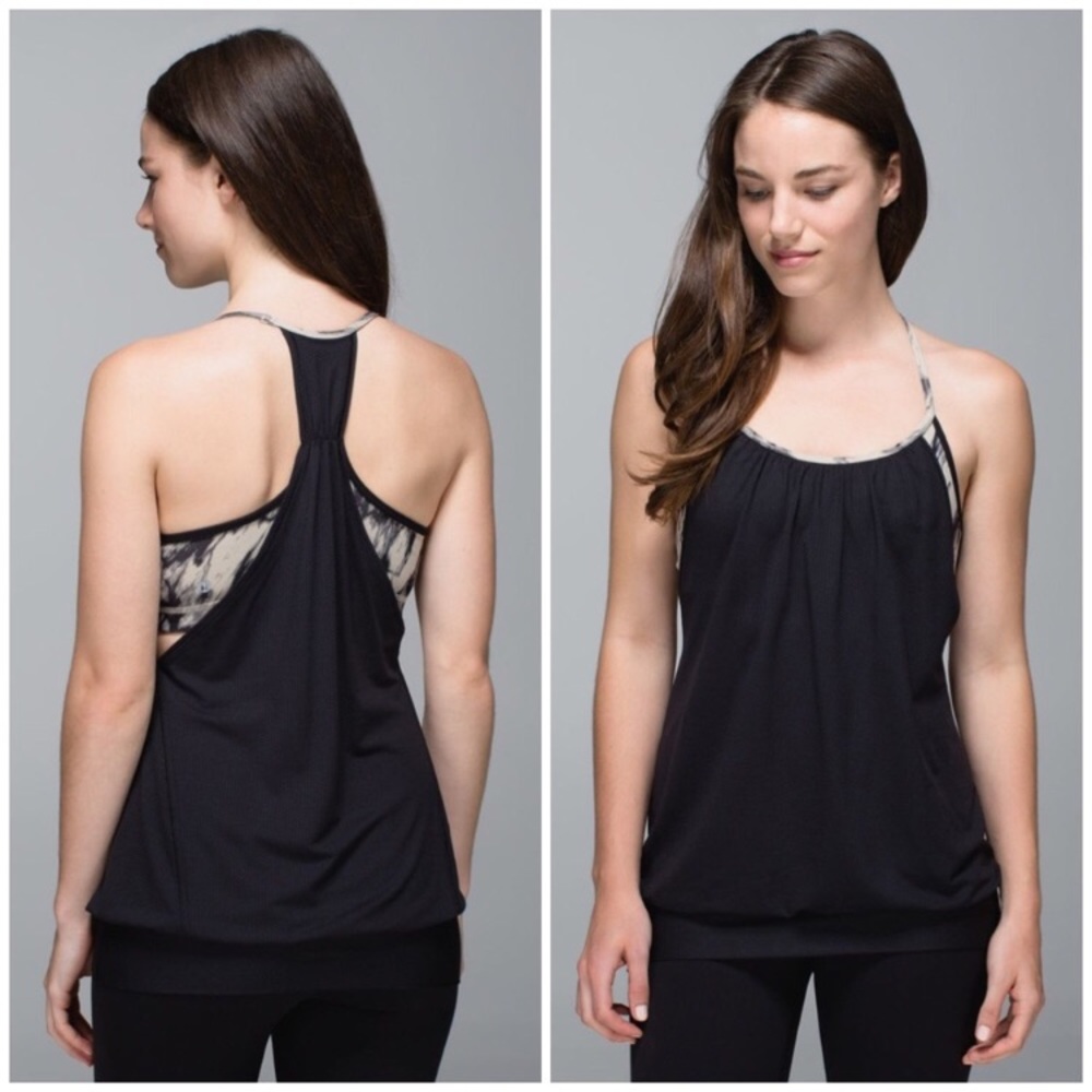 Lululemon No Limits Tank Marble Black/Granite/Tan